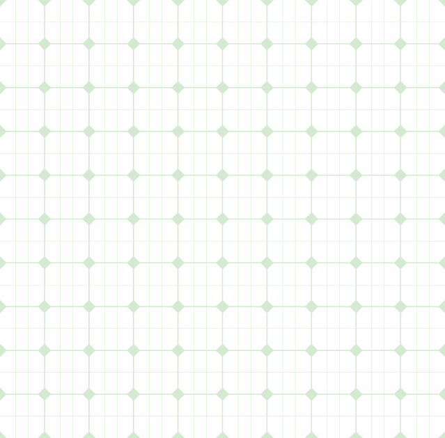 Green grid pattern on black background.